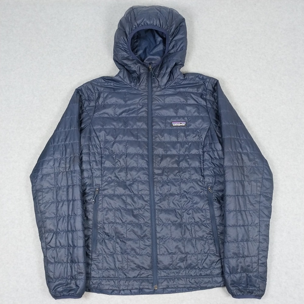 Patagonia Nano Puff Hoody Womens Large Classic Navy Jacket Primaloft Packable